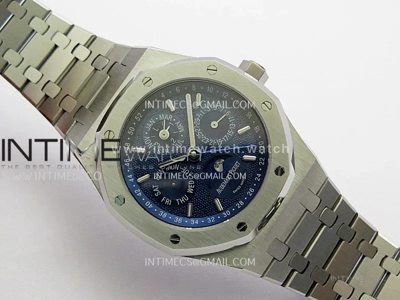 Royal Oak 41mm Complicated 26574 SS BBS Best Edition Blue Dial On SS Bracelet A5134