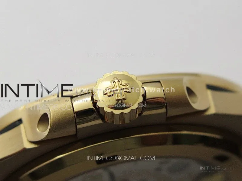 Nautilus 5711/1R PPF 1:1 Best Edition White Textured Dial on Brown Rubber Strap 324CS