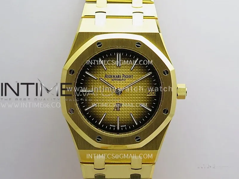 Royal Oak 39mm 16202 50th YG ZF 1:1 Best Edition YG Smoked Dial On YG Bracelet A7121