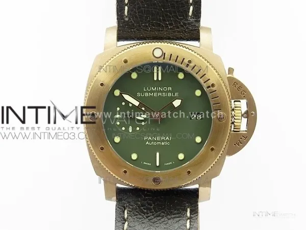 PAM382 N Bronzo VSF V2 1:1 Best Edition on Brown Distressed Calfskin Strap VSP9000
