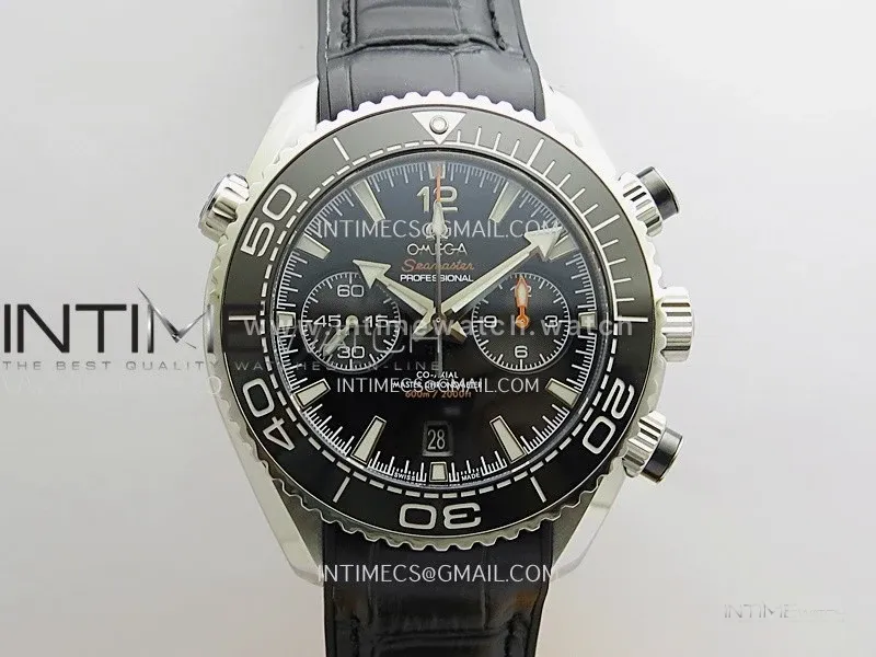 Planet Ocean Master Chronometer Black Ceramic Bezel SS VRF 1:1 Best Edition Black Dial On Black Gummy Strap A9900