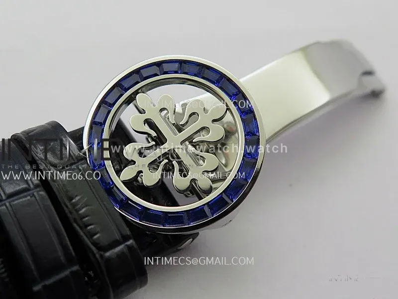 Grand Complications 6104 11P-010 SS PPF 1:1 Blue T Dia Blue Dial On Blue Leather Strap Super Clone Asian 240