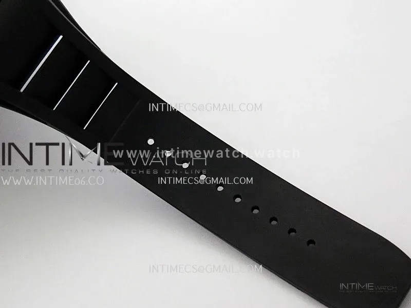 RM055 Black Ceramic White Inner RMF Best Edition Skeleton Dial On Black Rubber Strap RMUL2 Super Clone