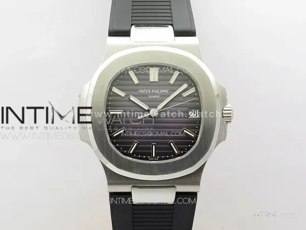 Nautilus Jumbo 5711 Super Replication PPF 1:1 Best Edition Gray Textured Dial on Black Rubber Strap PPF324