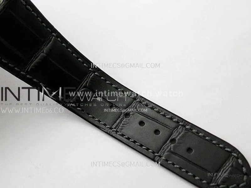 Nautilus 5722G SS/T Diamonds PPF 1:1 Best Edition Gray Dial on Black Leather Strap A240 Super Clone