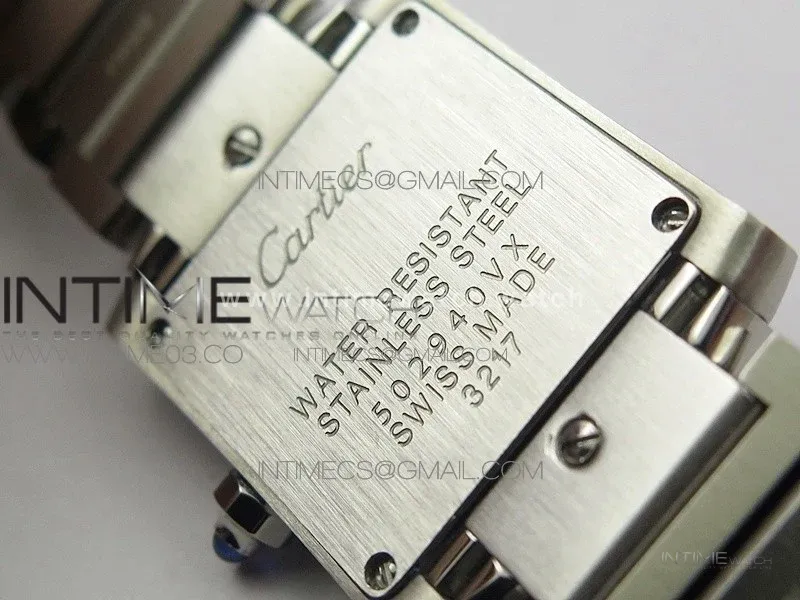 Tank Francaise Ladies 25mm SS 8848F 1:1 Best Edition White Dial on SS Bracelet Ronda Quartz