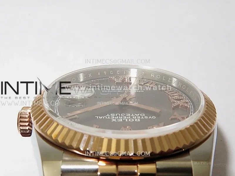 DateJust 126231 904L SS/RG JDF 1:1 Best Edition Gray Dial RG Roman Markers on Jubilee SS/RG Bracelet