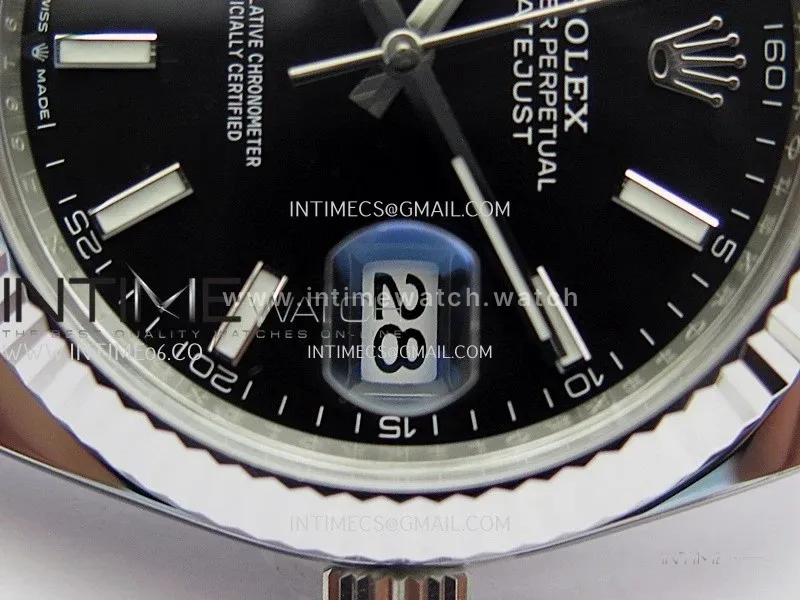 DateJust 41mm 126334 904L SS Clean Plus 1:1 Best Edition Black Dial Stick Marker On Jubilee Bracelet DD3235