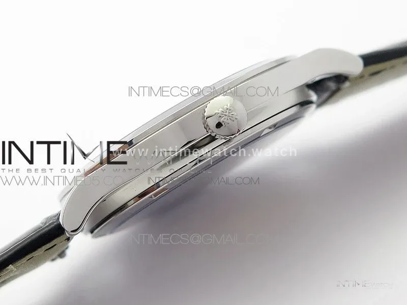 Classic 5077P-102 SS Case FLF Best Edition Real Enamel Dial 4 Black Leather strap Cal.240