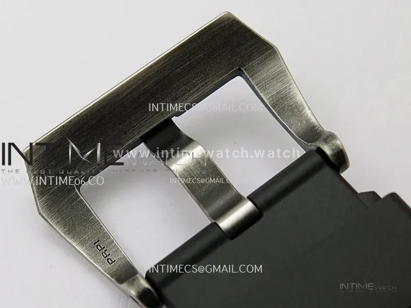 PAM1412 Z Satin-polished steel VSF 1:1 Best Edition Green Shaed Dial on Black Rubber Strap Asian P9010 super clone