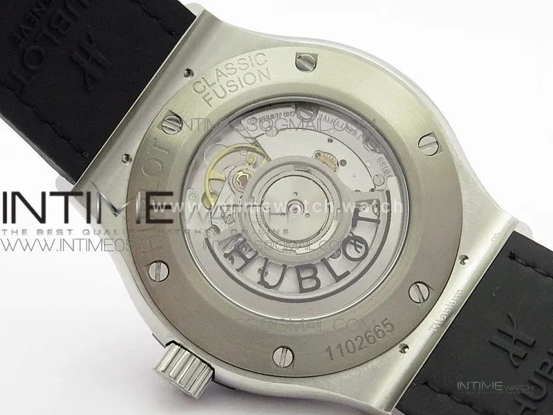 Classic Fusion 42mm SS B50F Gray Dial On Black Gummy Strap A2892