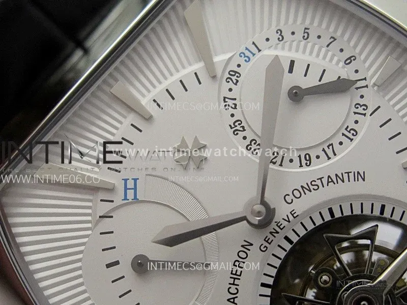 Malte Tourbillon SS AXF Best Edition White Dial on Black Leather Strap