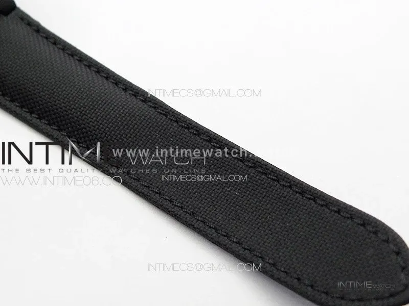 Ballon Bleu 42mm DLC 3KF 1:1 Best Edition Black Texture Dial on Black Leather Strap A2824