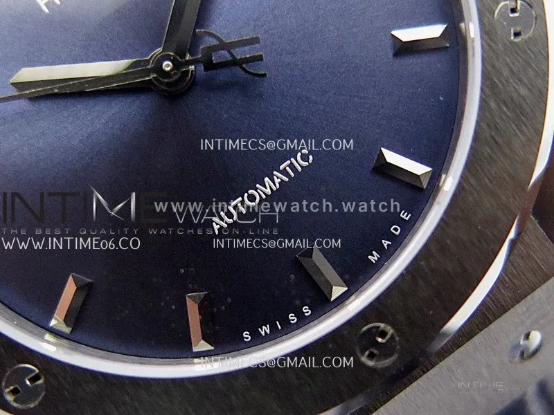 Classic Fusion 42mm Ceramic JJZF 1:1 Best Edition Blue Dial On Blue Gummy Strap