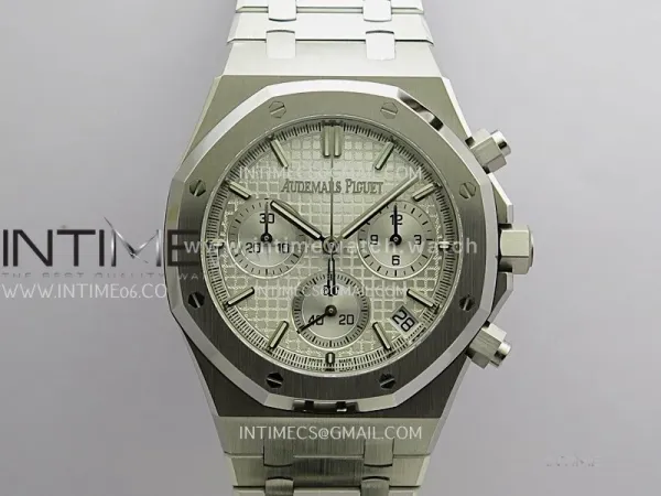 Royal Oak Chrono 26240 50th SS V2 DDF 1:1 Best Edition Silver Dial On SS Bracelet Super Clone DD4401