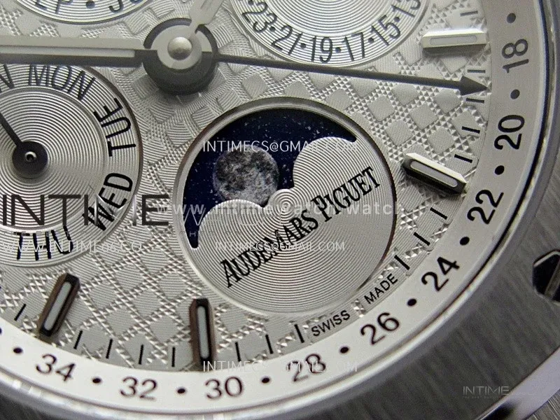 Royal Oak 41mm Complicated 26574 SS BBS Best Edition White Dial On SS Bracelet A5134