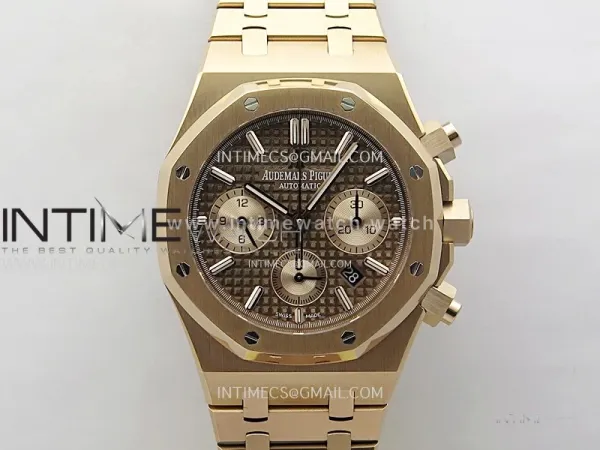 Royal Oak Chrono 26331ST RG IPF 1:1 Best Edition Gray Dial rose gold subdial on SS Bracelet A7750