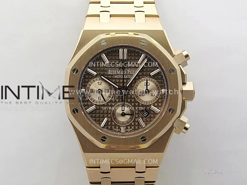 Royal Oak Chrono 26331ST RG IPF 1:1 Best Edition Gray Dial rose gold subdial on SS Bracelet A7750