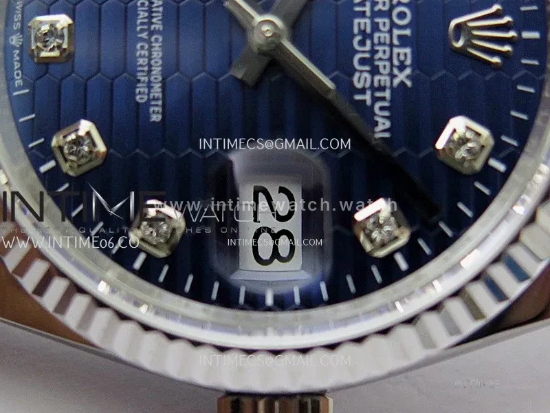 DateJust 126234 904L SS JDF 1:1 Best Edition Blue Fluted Dial Diamond Markers on Jubilee 904L SS Bracelet