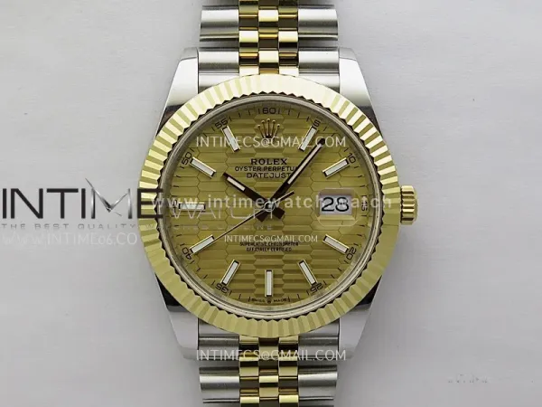 DateJust 126333 904L SS/YG JDF 1:1 Best Edition Gold Fluted Dial Stick Markers on Jubilee SS/YG Bracelet