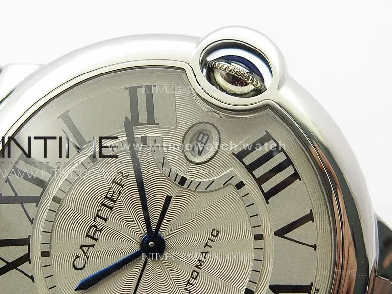Ballon Bleu 42mm SS 3KF 1:1 Best Edition White Texture Dial on SS Bracelet A2824