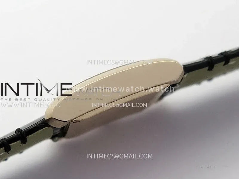 Tank Francaise Ladies 21.2mm RG 8848F 1:1 Best Edition Silver Dial on Black Leather Strap Ronda Quartz V2