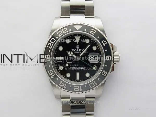 GMT-Master II 126710 GRNR Black/Gray Ceramic 904L SS ONE Factory 1:1 Best Edition Black Dial on Oyster Bracelet DD3285 CHS
