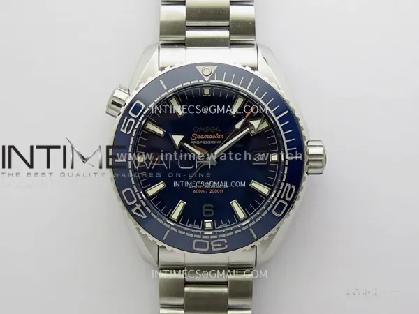 Planet Ocean 43.5mm Blue Ceramic Bezel SS SCF 1:1 Best Edition Blue Dial on SS Bracelet A8900