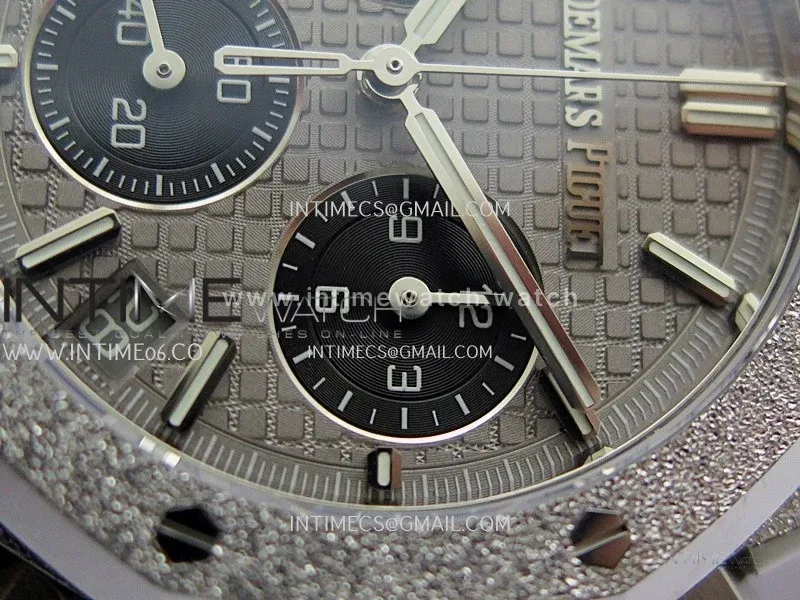 Royal Oak Chrono 26240 Frosted SS Gain Weight V2 DDF 1:1 Best Edition Gray Dial Frosted SS Bracelet Super Clone DD4401 (SW Dial)