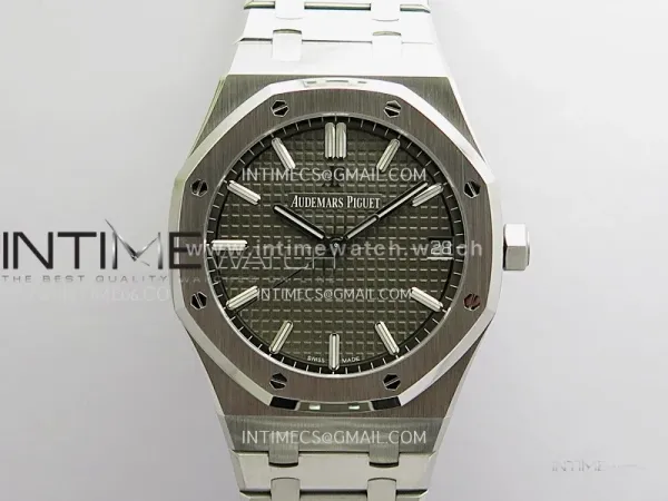 Royal Oak 41mm 15500 SS ZF Free Sprung V4 1:1 Best Edition Gray Textured Dial On SS Bracelet Super Clone A4302