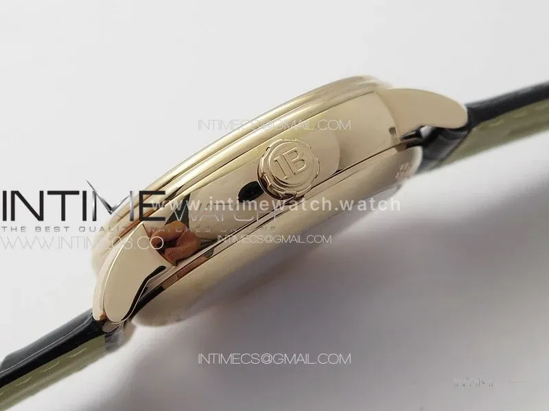 Villeret Tourbillon RG Real PR YSF Best Edition Black Dial on Black Leather Strap
