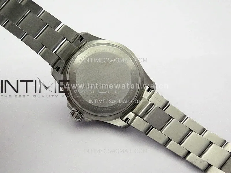 Avenger Chronometer 42mm GMT Red Second Hand SS BLSF 1:1 Best Version Black Dial On SS Bracelet A2836