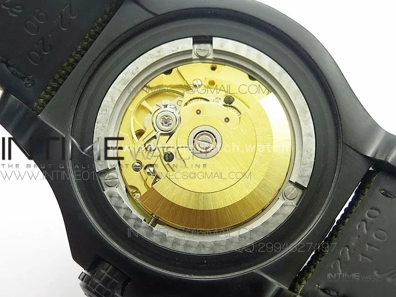 Avenger II Seawolf PVD Black CF Dial on Green Nylon Strap A2836