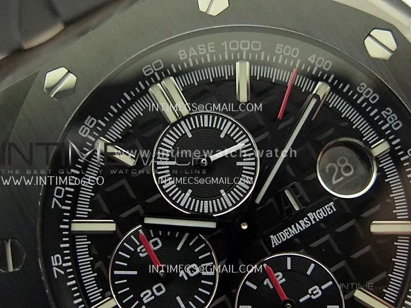 Royal Oak Offshore 44mm Carbon JF 1:1 Best Edition Dark Black Dial On Black Rubber Strap A3126