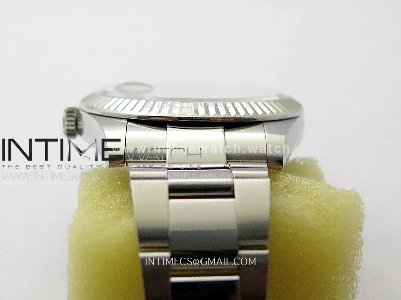 DateJust 41mm 126334 904 SS ONE Factory V2 1:1 Best Edition Fluted Bezel Blue Dial Roman Markers on Oyster Bracelet DD3235
