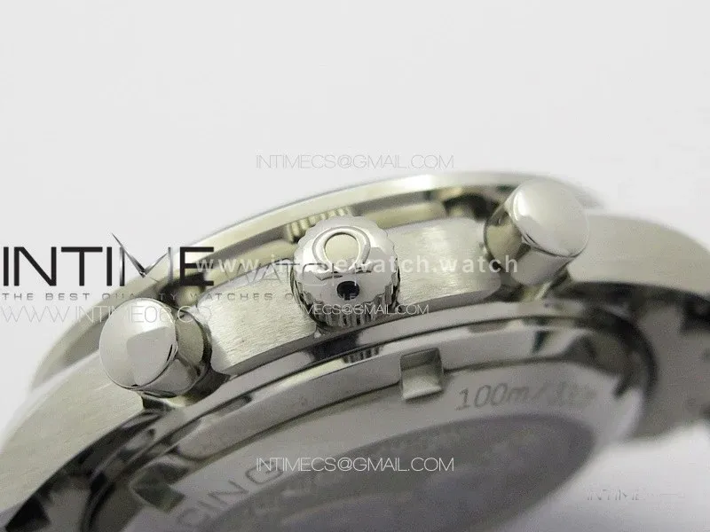 Speedmaster SS HRF 1:1 Best Edition Black Dial White Subdial on SS Bracelet A7750