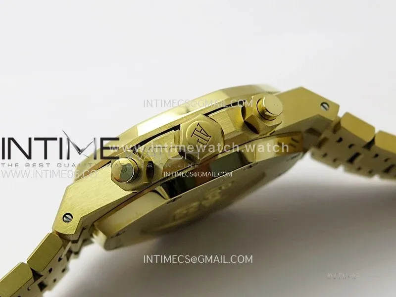 Royal Oak Chrono 26331ST YG IPF 1:1 Best Edition Blue Dial Gold subdial on SS Bracelet A7750