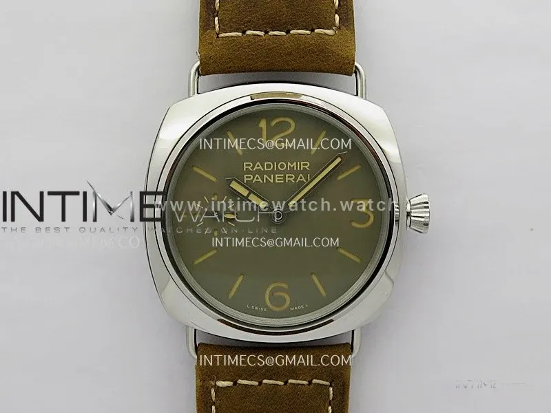 PAM1384 HWF 1:1 Best Edition Gray Dial On Brown ASSO Leather Strap A6497