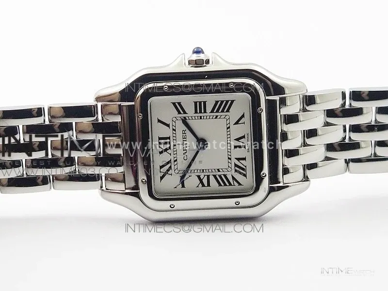 Panthère Secrete De Ladies 27mm SS BVF 1:1 Best Edition White Dial on SS Bracelet Ronda Quartz
