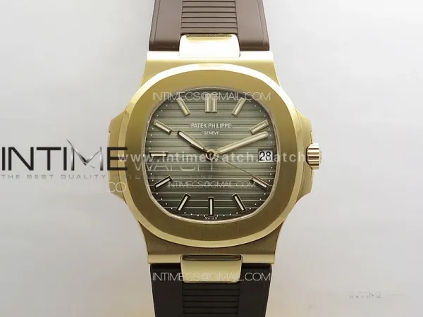 Nautilus 5711/1R PPF 1:1 Best Edition Brown Textured Dial on Brown Rubber Strap 324CS