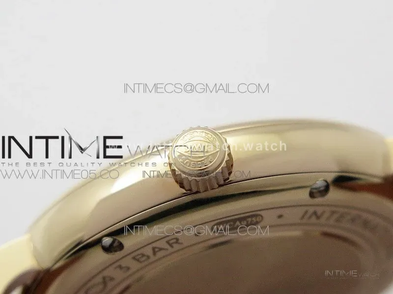 Portofino 37mm RG A7F 1:1 Best Edition Silver Dial on Brown Leather Strap A2892