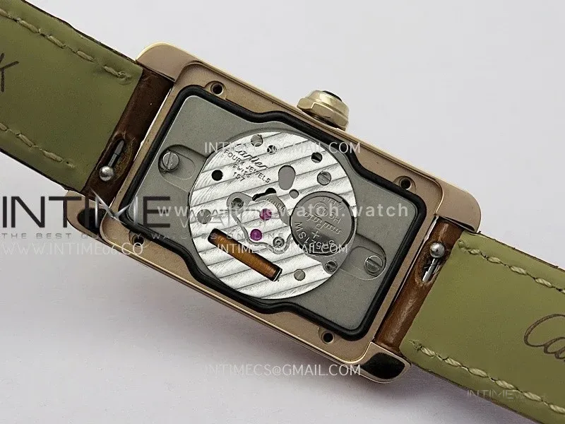 Tank WSTA0016 19mm RG Bezel 8848F Best Edition Silver Dial On Brown Leather Strap Ronda Quartz