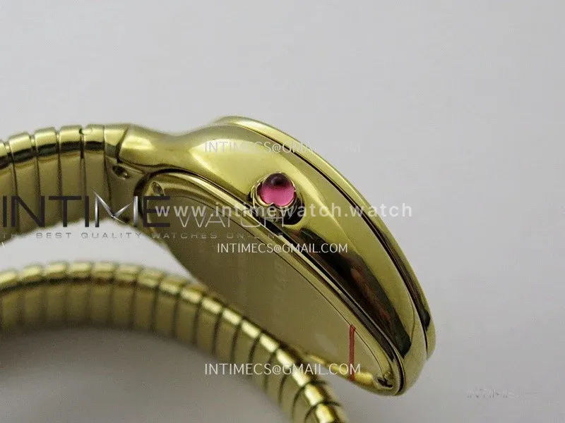 Serpenti 35mm YG BVF 1:1 Best Edition Silver Dial on YG Bracelet Ronda Quartz