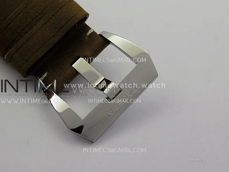 PAM1384 HWF 1:1 Best Edition Gray Dial On Brown ASSO Leather Strap A6497