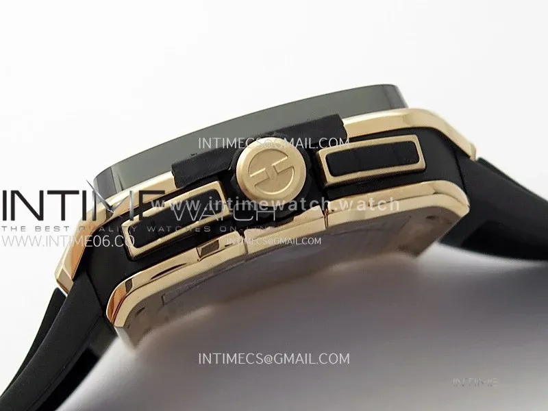 Square Bang Unico 42mm RG/Ceramic BBF 1:1 Best Edition Skeleton Dial on Black Rubber Strap A1280