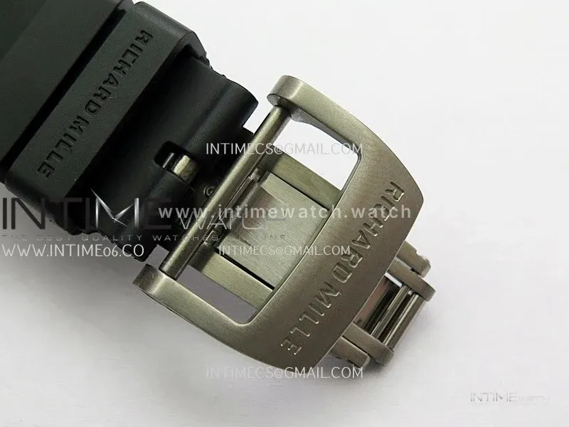 Mille Studio RM67-01 Real Power Reserve Ti Blue Skeleton Dial On Black Rubber Strap CRMA7 Clone (Free Velcro Strap And Tool)