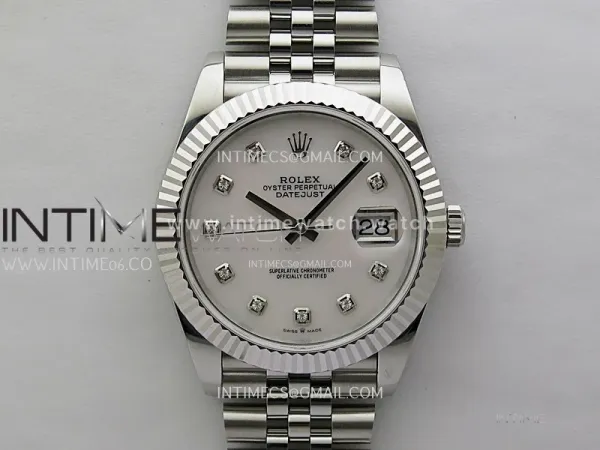 DateJust 126334 904L SS JDF 1:1 Best Edition White MOP Dial Diamond Markers on Jubilee 904L SS Bracelet