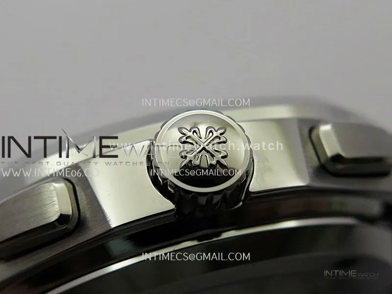 Aquanaut 5968 SS DDF 1:1 Best Edition Gray Dial On Black Rubber Strap A520