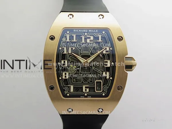 RM67-01 Real Power Reserve RG R7F 1:1 Best Edition Skeleton Dial On Black Rubber Strap CRMA7 Clone (Free Nylon Strap And Tool)