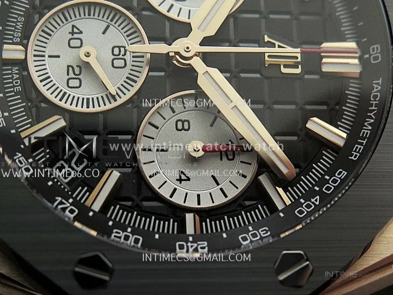 Royal Oak Offshore 43mm 26420 Ceramic Bezel RG Gain Weight DDF 1:1 Black Dial On Black Rubber Strap DD4401 Super Clone